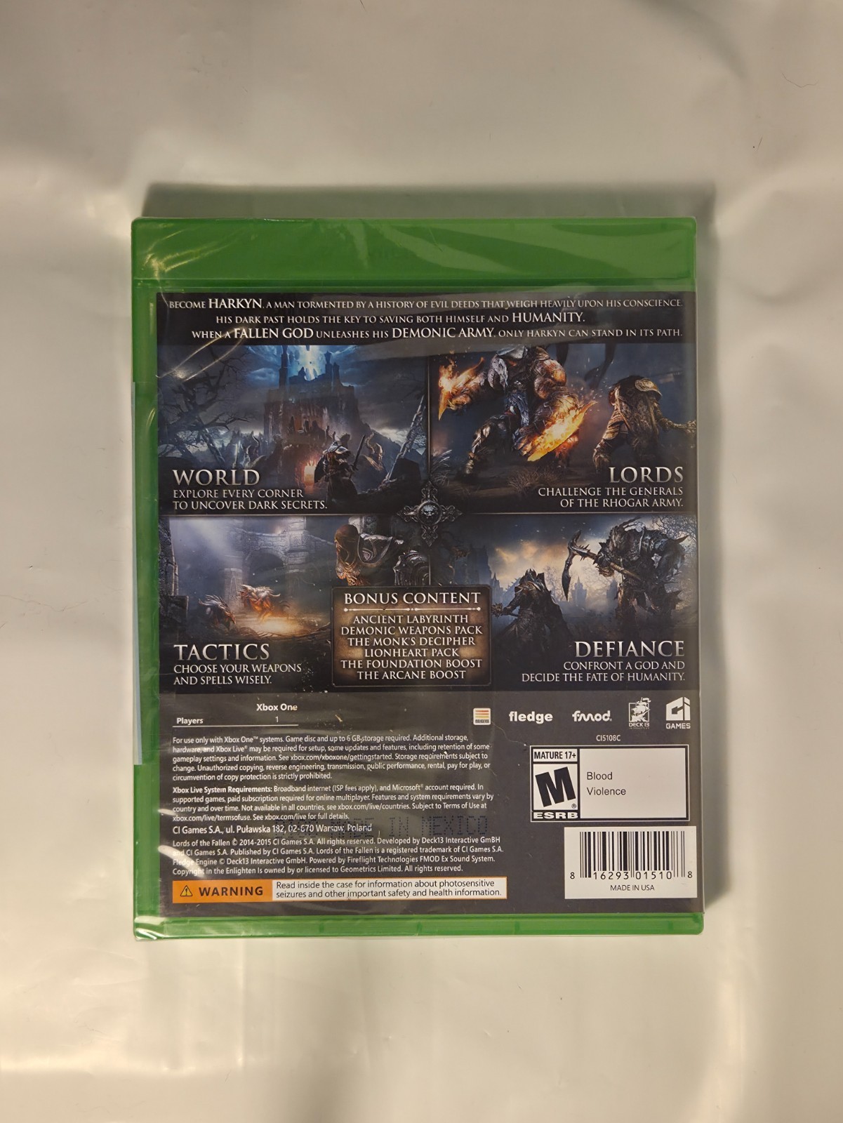 Lords of the Fallen Complete Edition Microsoft Xbox One Brand New Factory Sealed