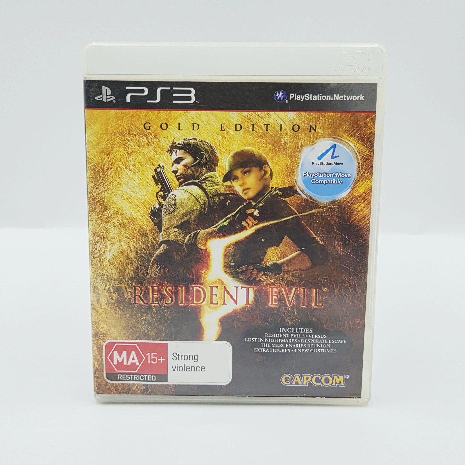 Resident Evil PS3 Capcom MA15+ Survival Horror Gold Edition Disc with manual