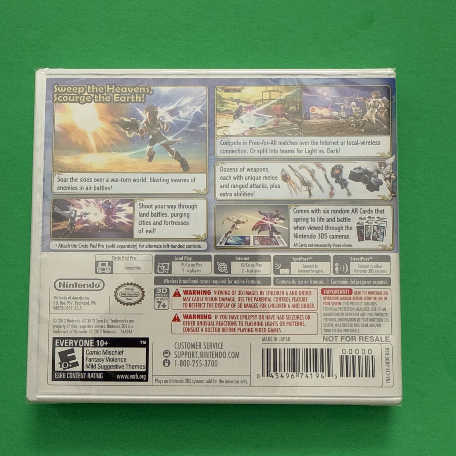 Kid Icarus Uprising (Nintendo 3DS, 2012) Box Opened / Game New Sealed