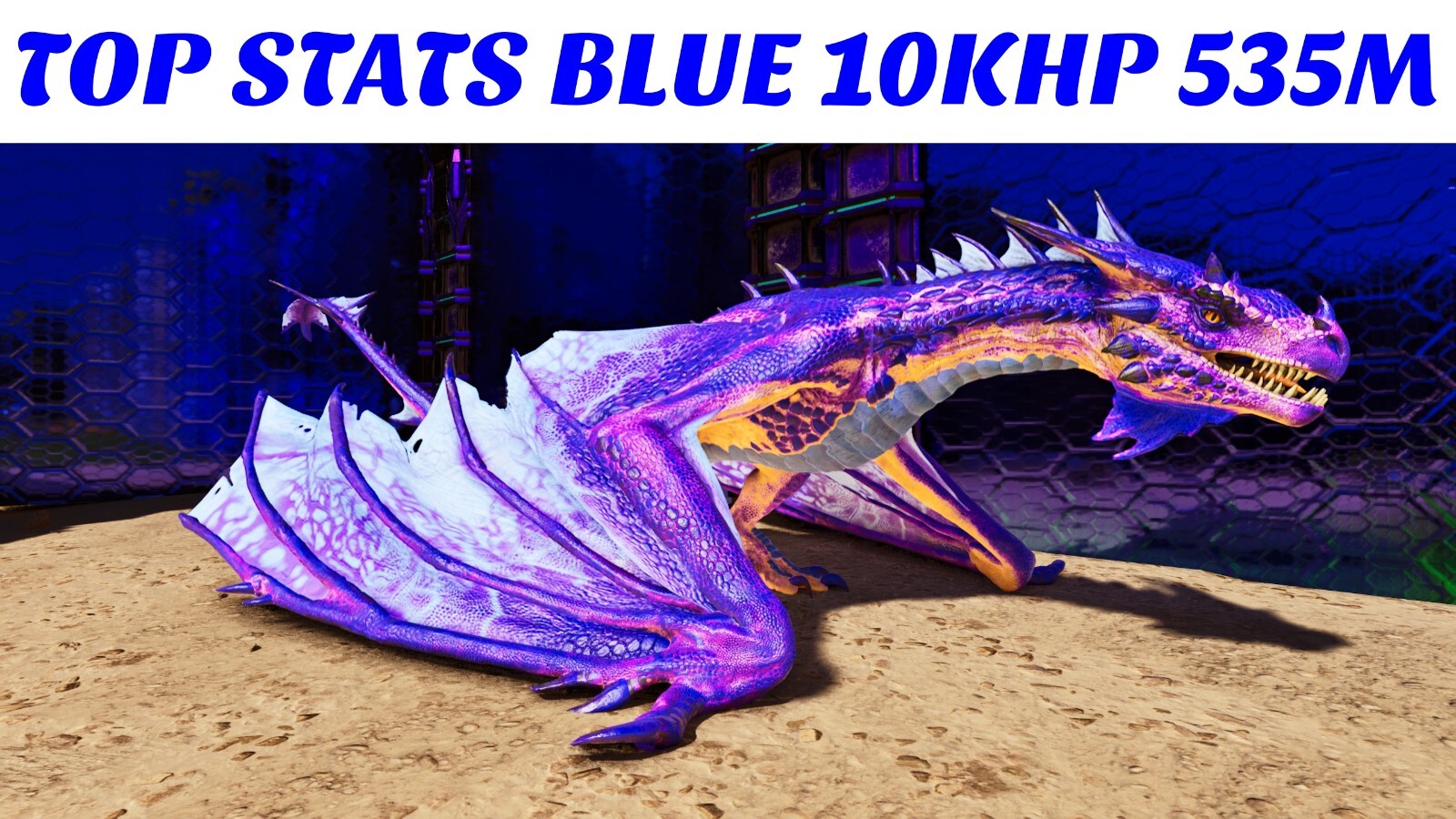 🔥ARK Survival Ascended PvE PC/XBOX/PS5 Blue Fire Wyvern 10kHp 535m (dragon) ASA