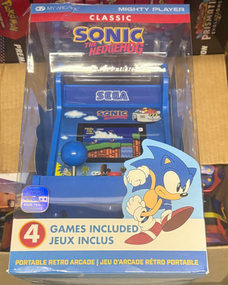 My Arcade Sonic The Hedgehog Mighty Player: 4in1 Arcade Countertop Video Game,