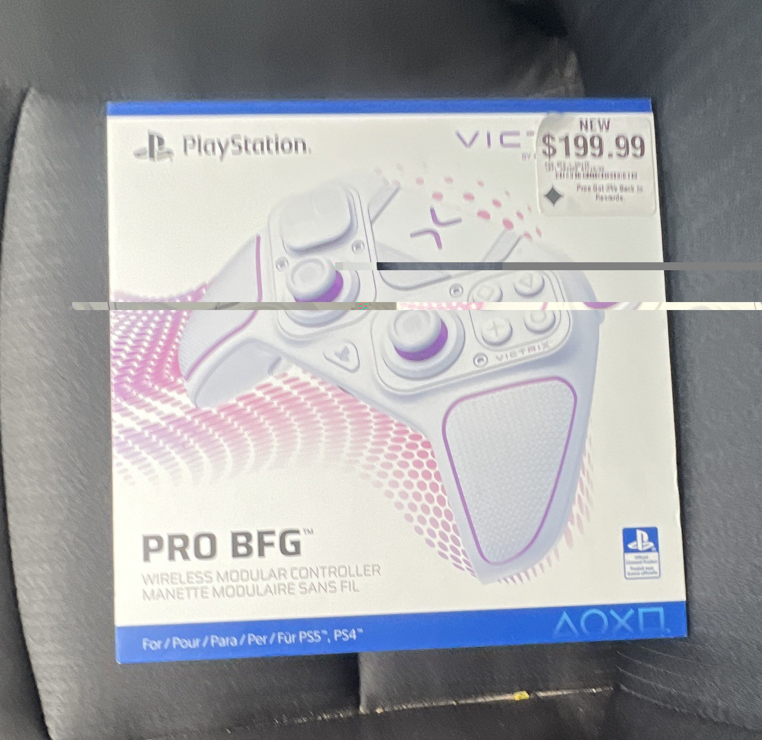 Victrix Pro BFG Wireless Modular Controller PS5/PS4 White Purple Trigger Stops