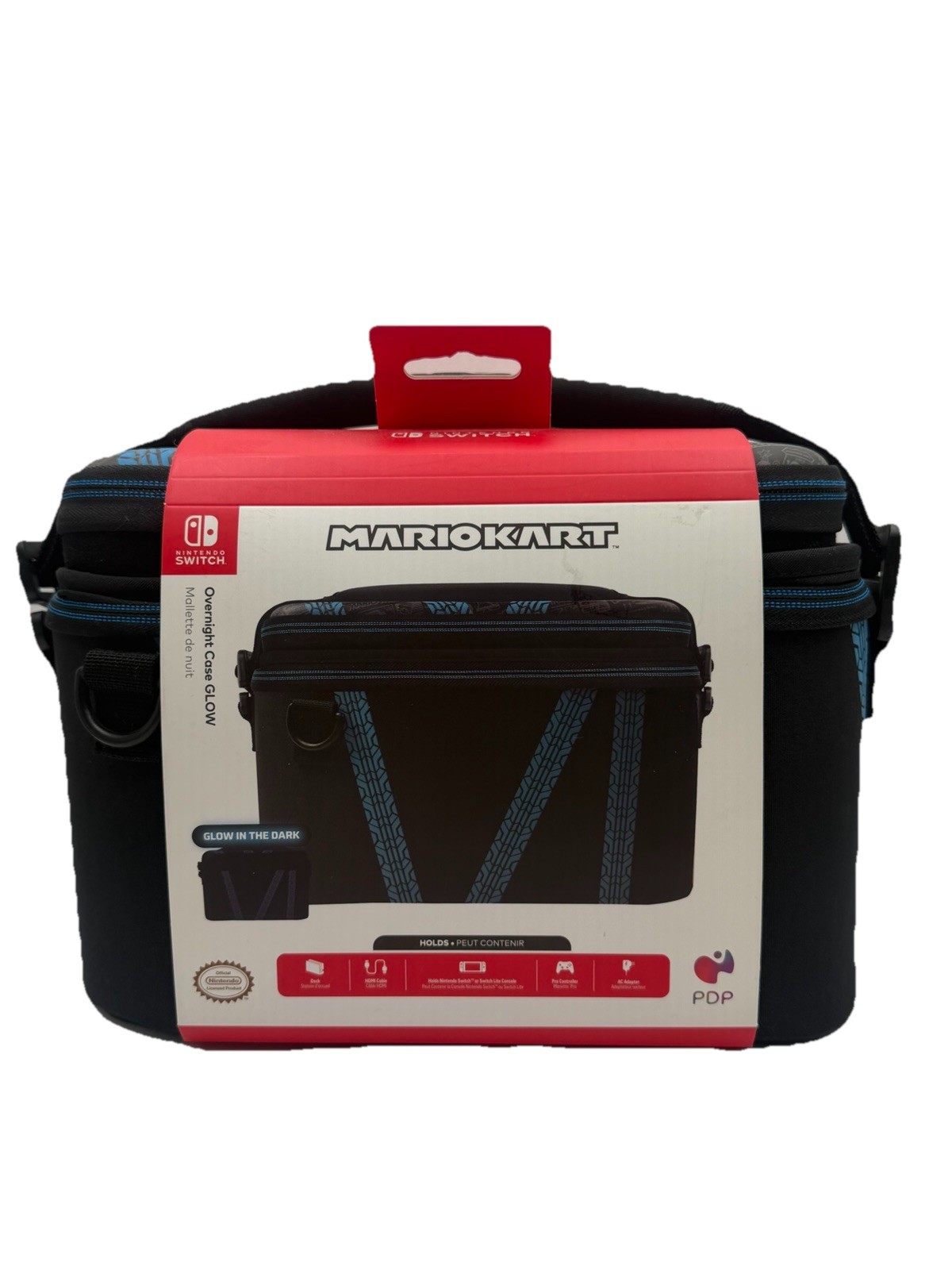 Nintendo Switch Mario Kart Glow Deluxe Travel Case Carrying Case PDP New