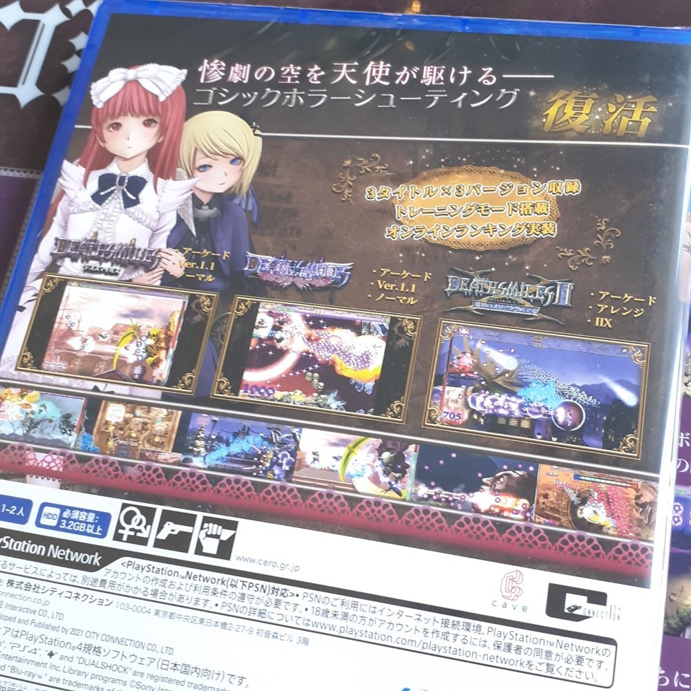 Deathsmiles I & II PS4 Japan Game In ENG-FR-ESP Neuf/NewSealed Shmup Shooting Ca
