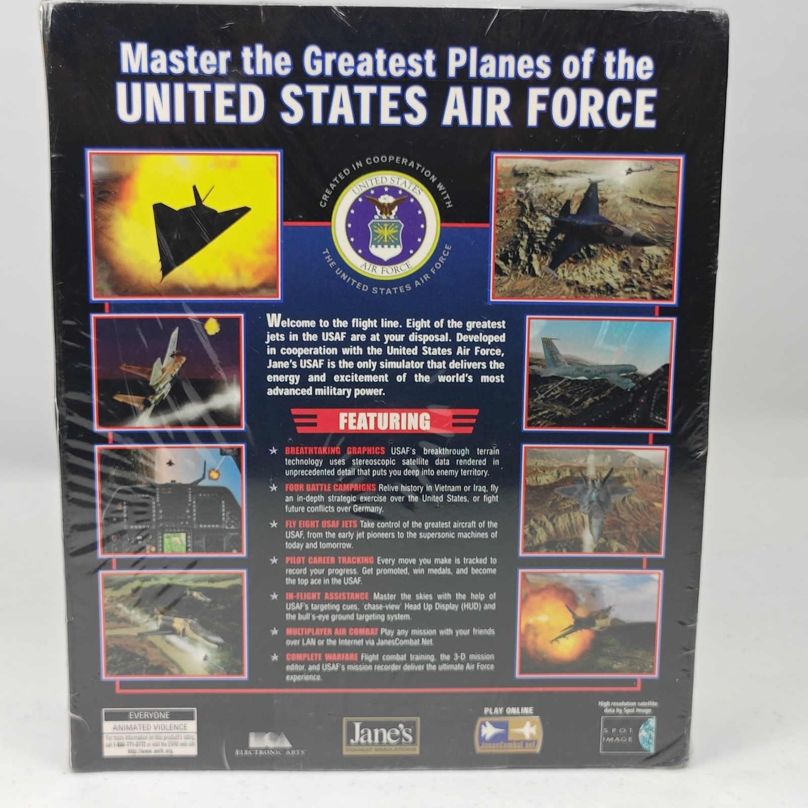 Jane’s Combat Simulations USAF 1999 Big Box PC & Strategy Guide-NEW SEALED VTG