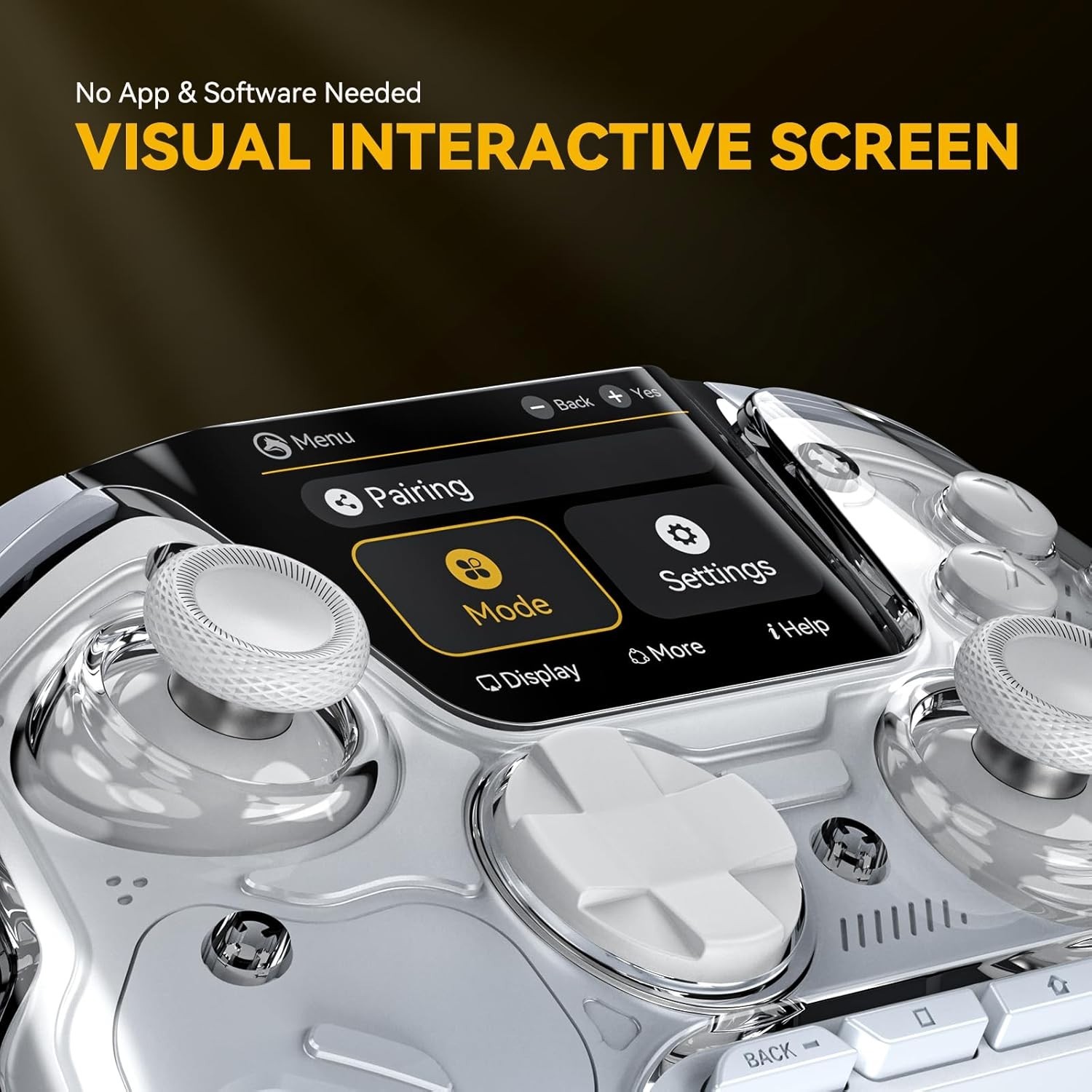 Interactive Screen Wireless Gaming Controller for PC, Switch, iOS & Android