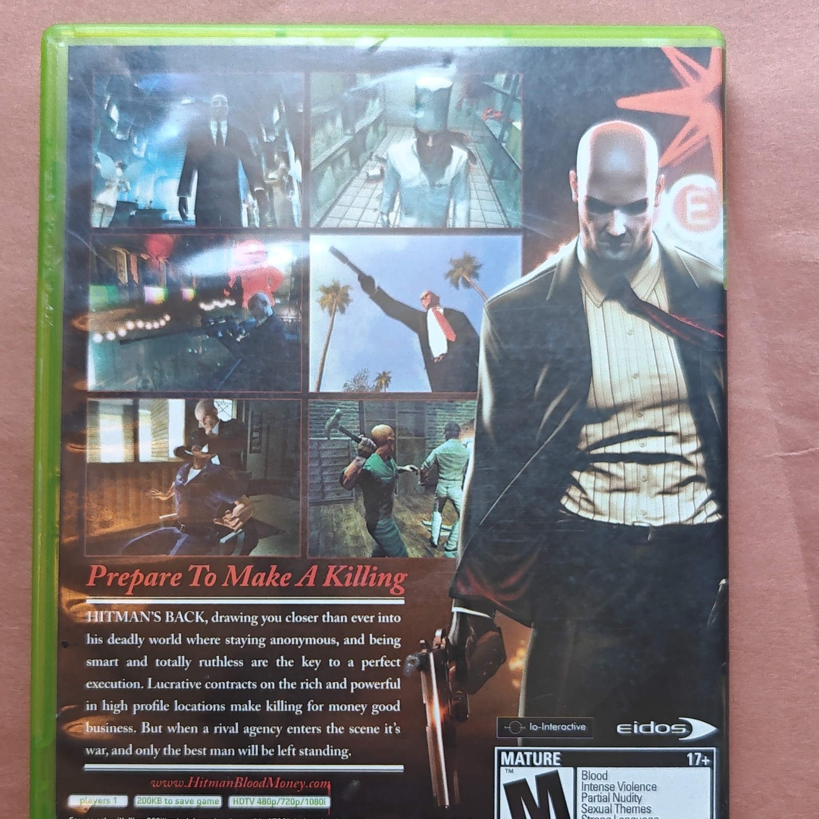Eidos Hitman: Blood Money Xbox 360 NTSC-U/C Manual Included M 2006