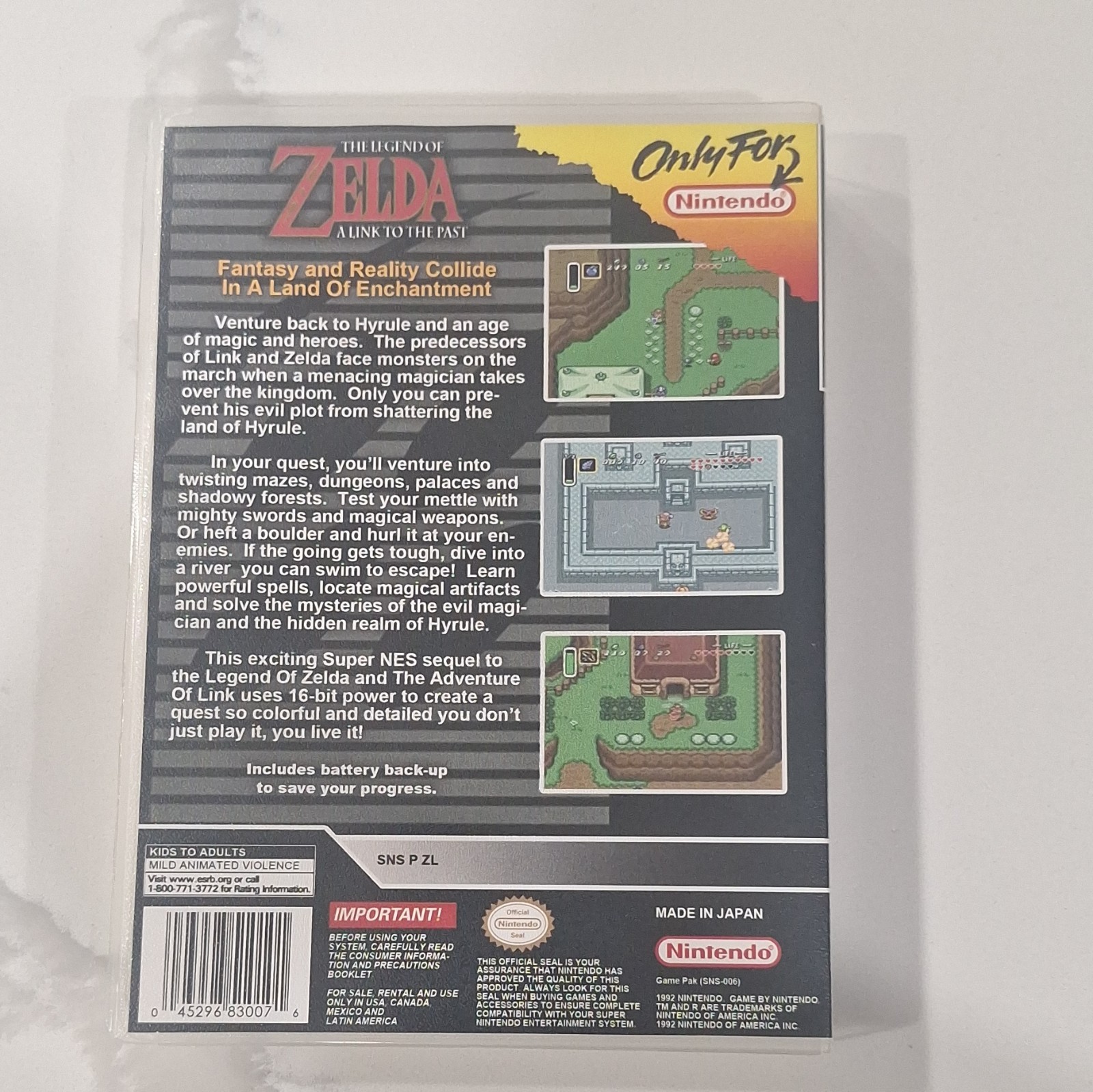 Nintendo The Legend of Zelda: A Link to the Past SNES NTSC-U/C w/ Game Case