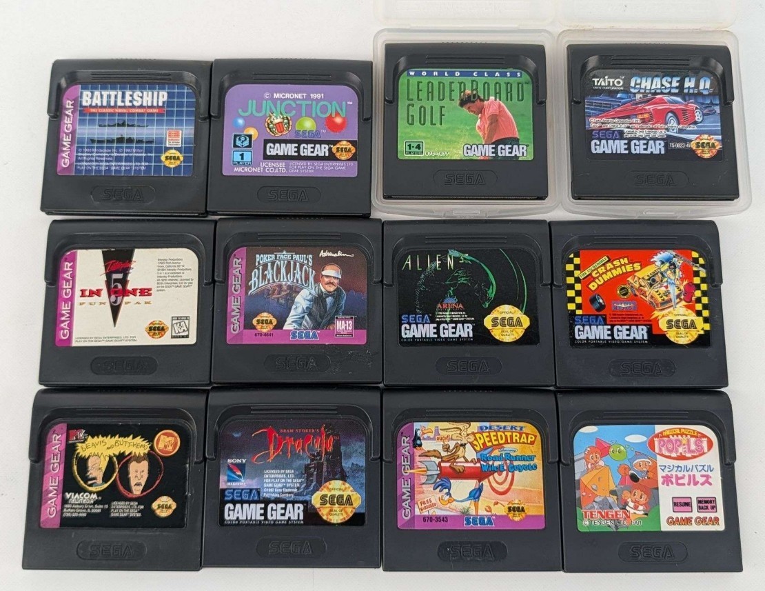 Sega Game Gear Lot 12 Games Alien 3 Dracula Beavis Chase HQ Desert Speedtrap