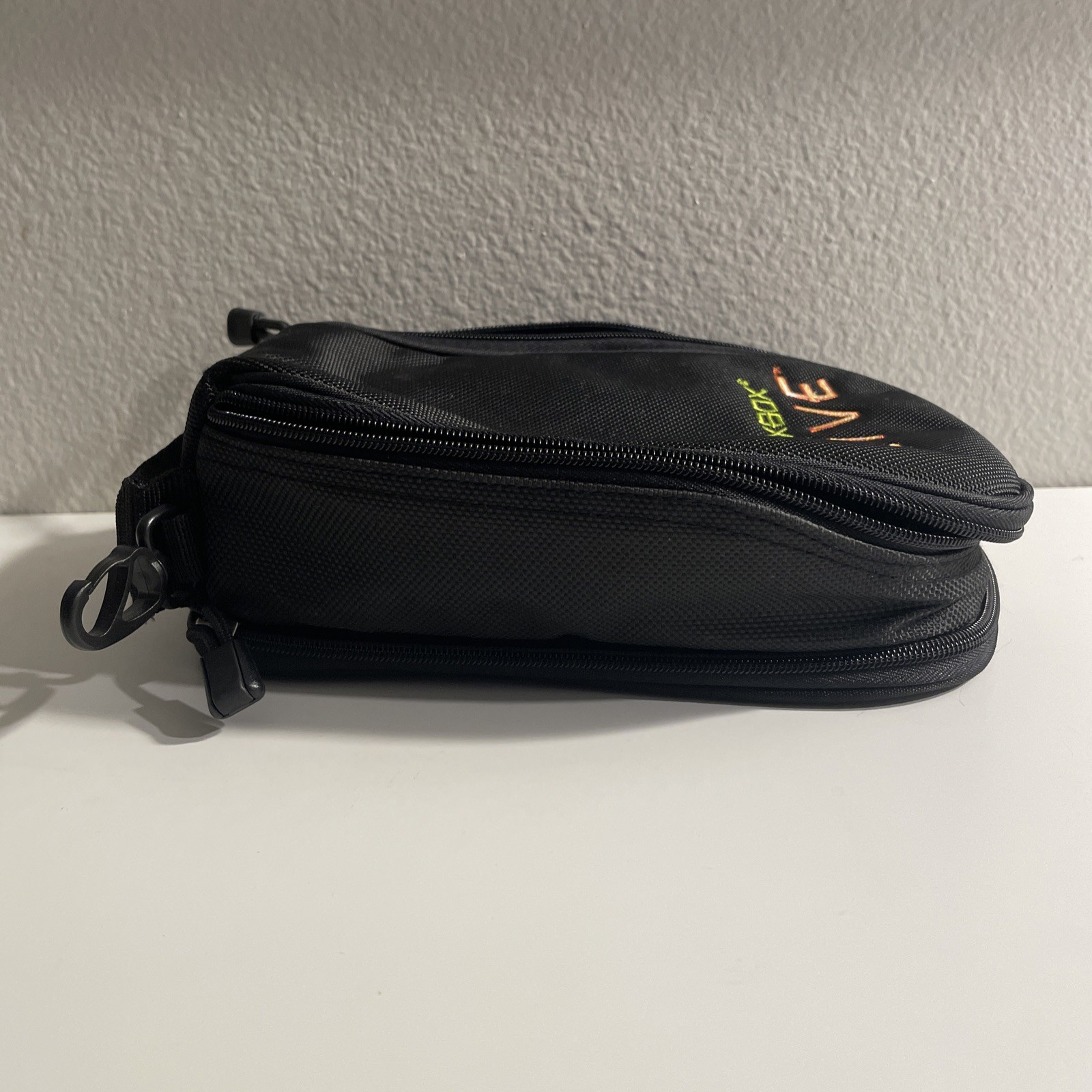 Xbox Live Carrying Case Travel Pouch Black Zippered Game Accessory Embroidered