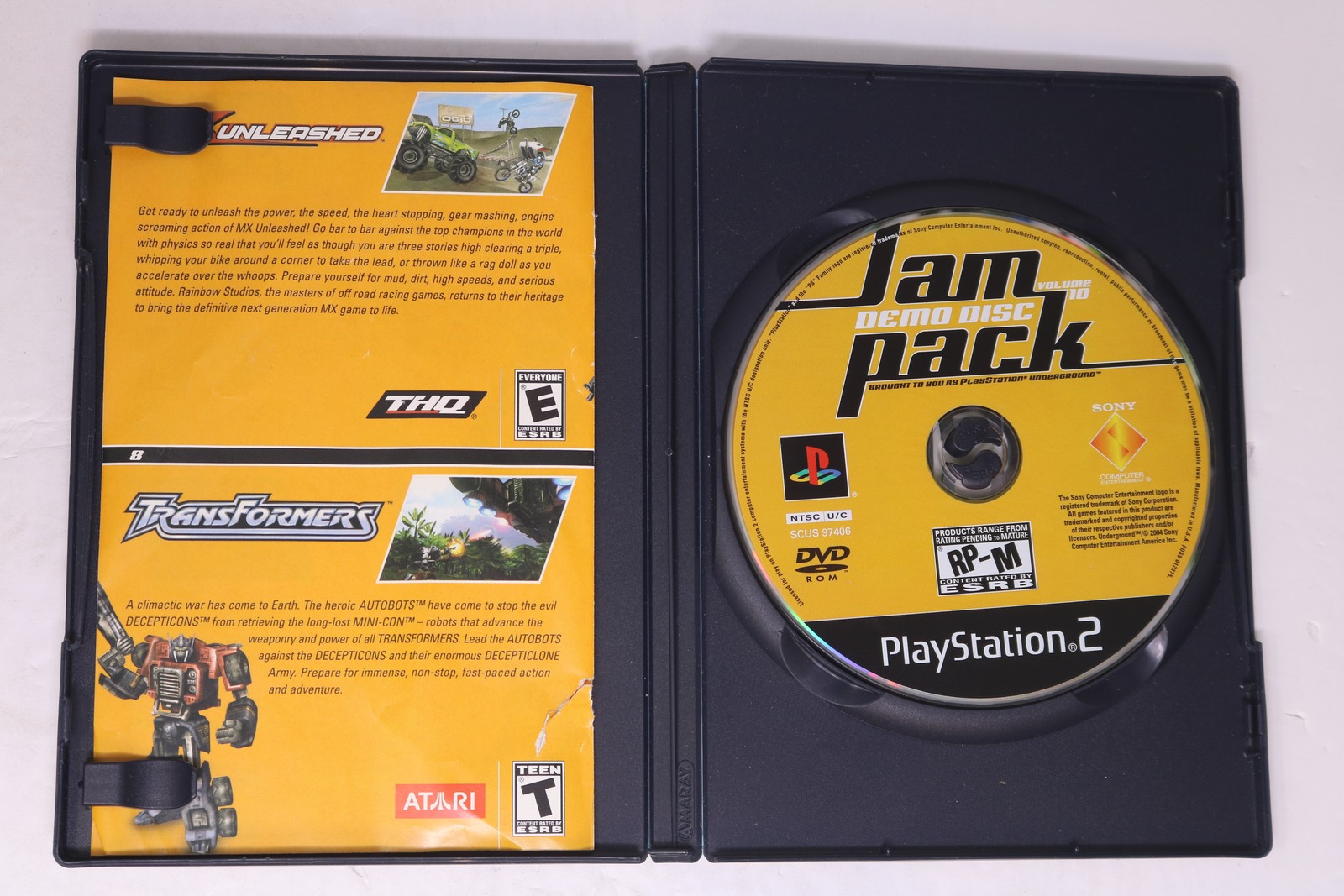 PlayStation Underground Jampack Volume 10 Demo Disc PlayStation 2 PS2