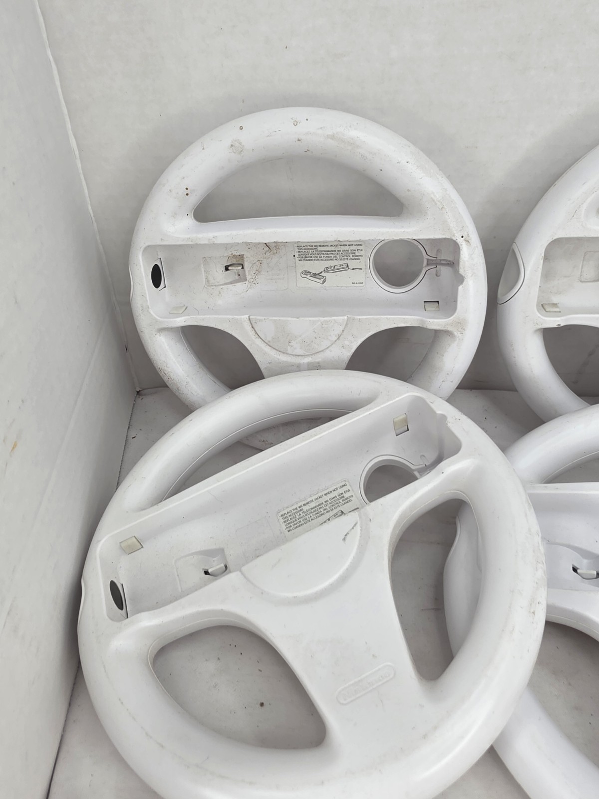Lot of 7 Nintendo Wii Steering Wheels RVL-024 Mario Kart Remote Attachments OEM