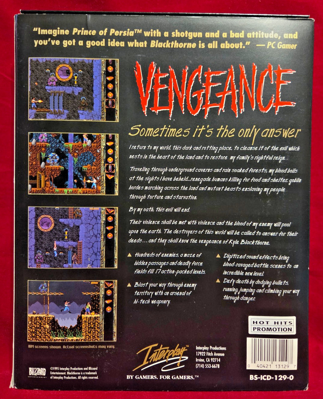 Blackthorne (PC, 1995) CIB Tandy CD-ROM DOS 3.1 or higher