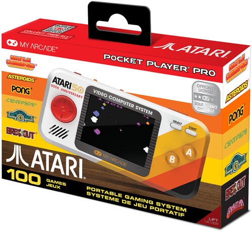 My Arcade DGUNL-7015 Atari Pocket Player Pro Handheld Portable Gaming System 100