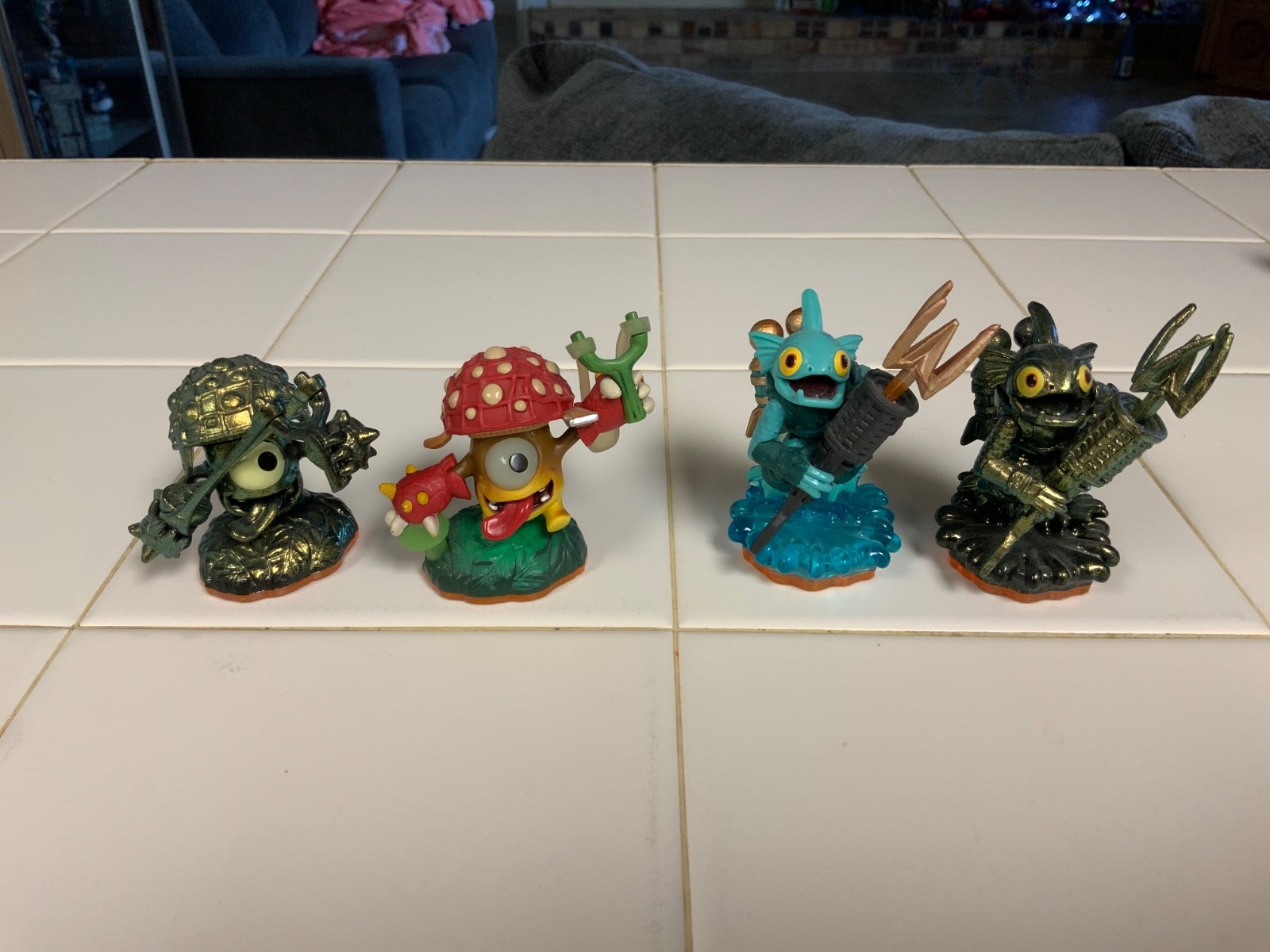 Skylanders Giants lot(4): Metallic Green Shroomboom, Gill Grunt etc