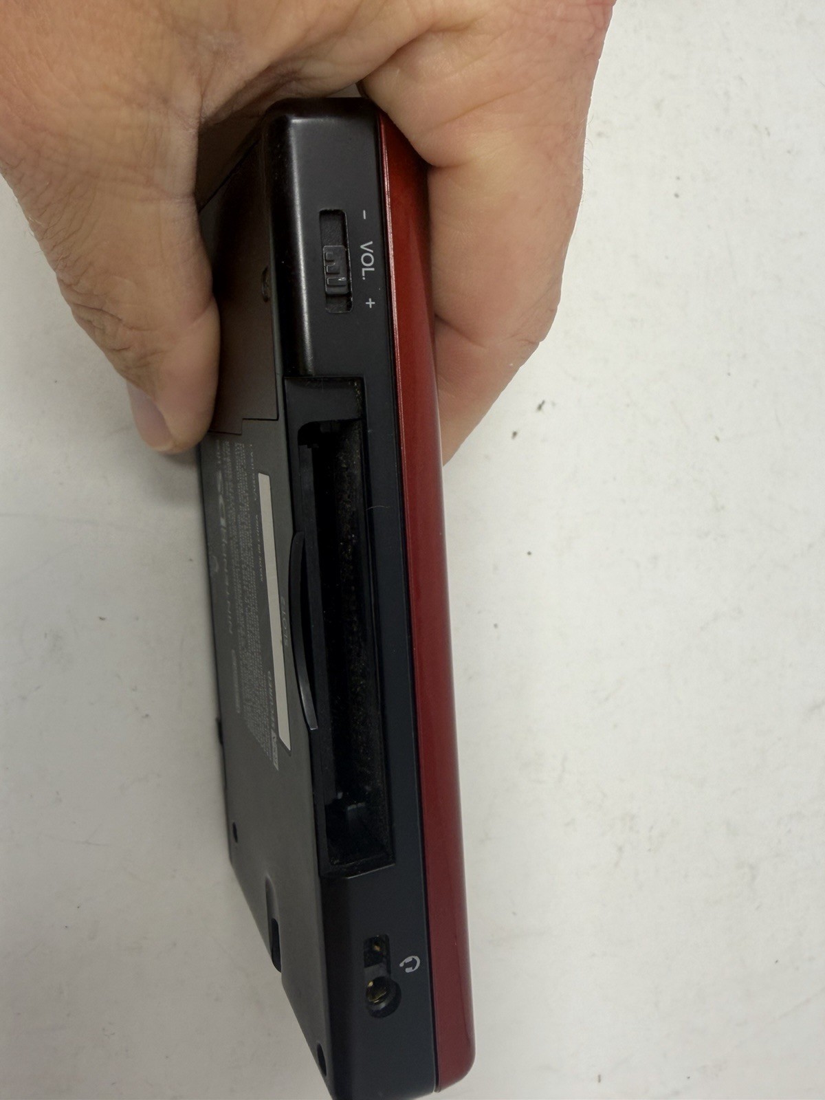 Nintendo DS Lite Crimson Black Model USG-001 Handheld System With Charger Works