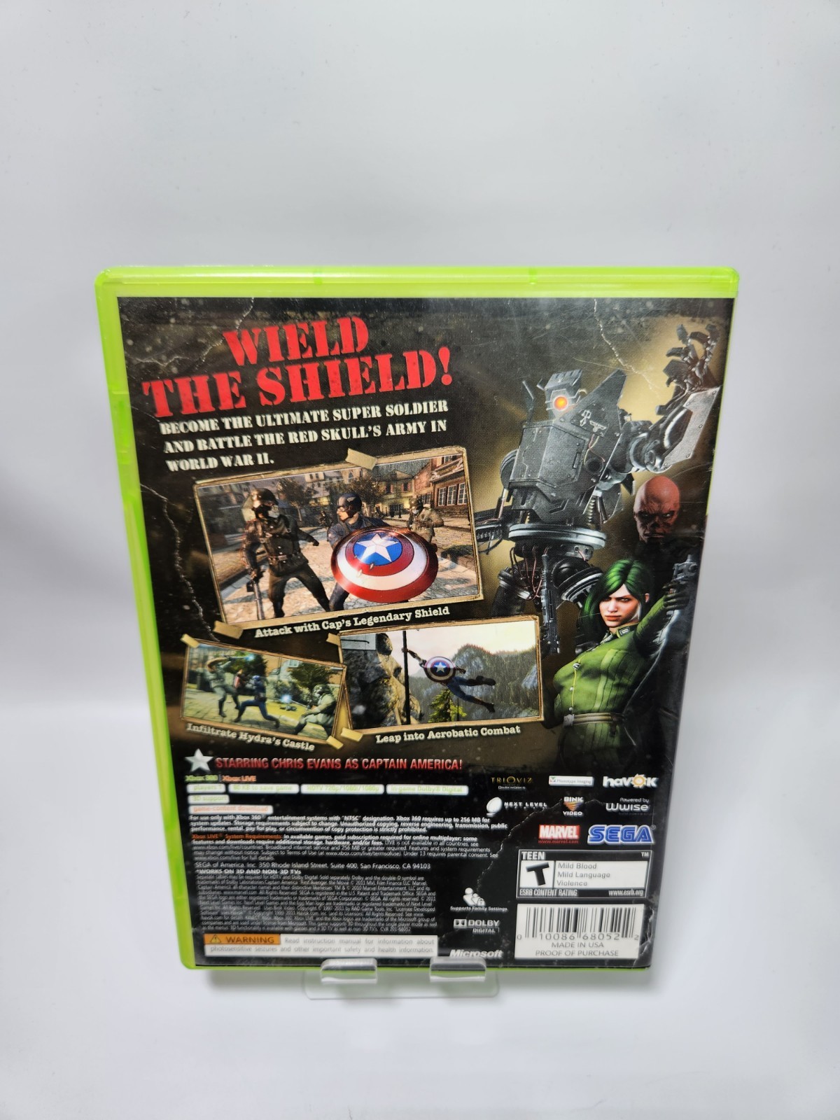 Captain America: Super Soldier – Microsoft Xbox 360 – Complete In Box CIB – Read