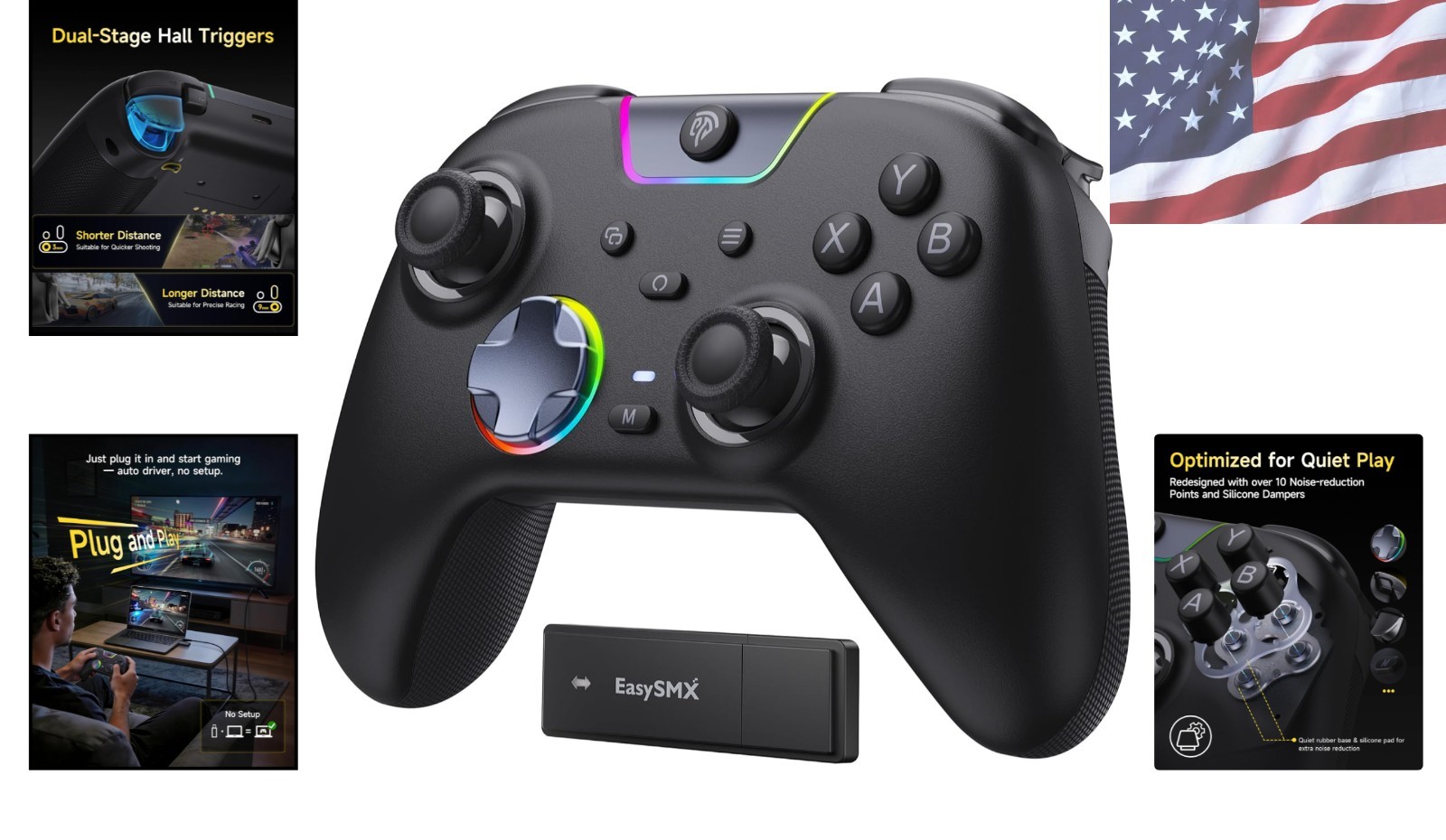 X05Pro Multi-Platform Wireless Controller: Quiet, Programmable, for PC and Phone