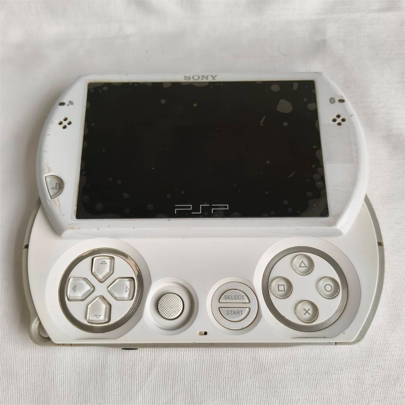 PSP GO console White with Charger PSP-N1001 New Screen with protect tested well