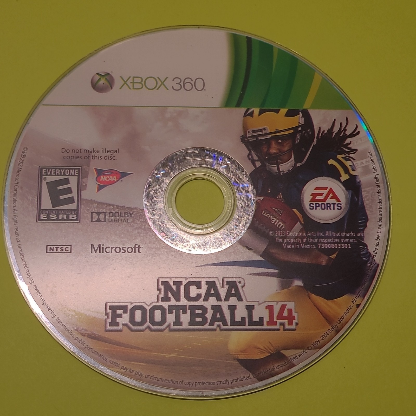 NCAA FOOTBALL 14 (Microsoft Xbox 360, 2013) Game DISC ONLY