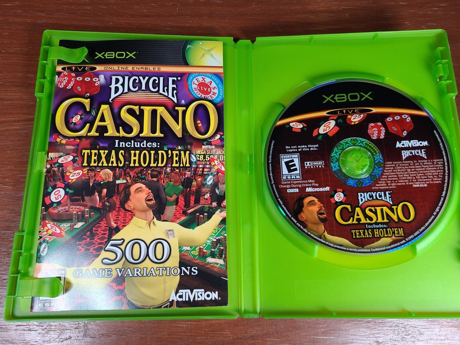 Bicycle Casino 2005 [Includes Texas Hold Em](Original Xbox)Complete w Manual CIB
