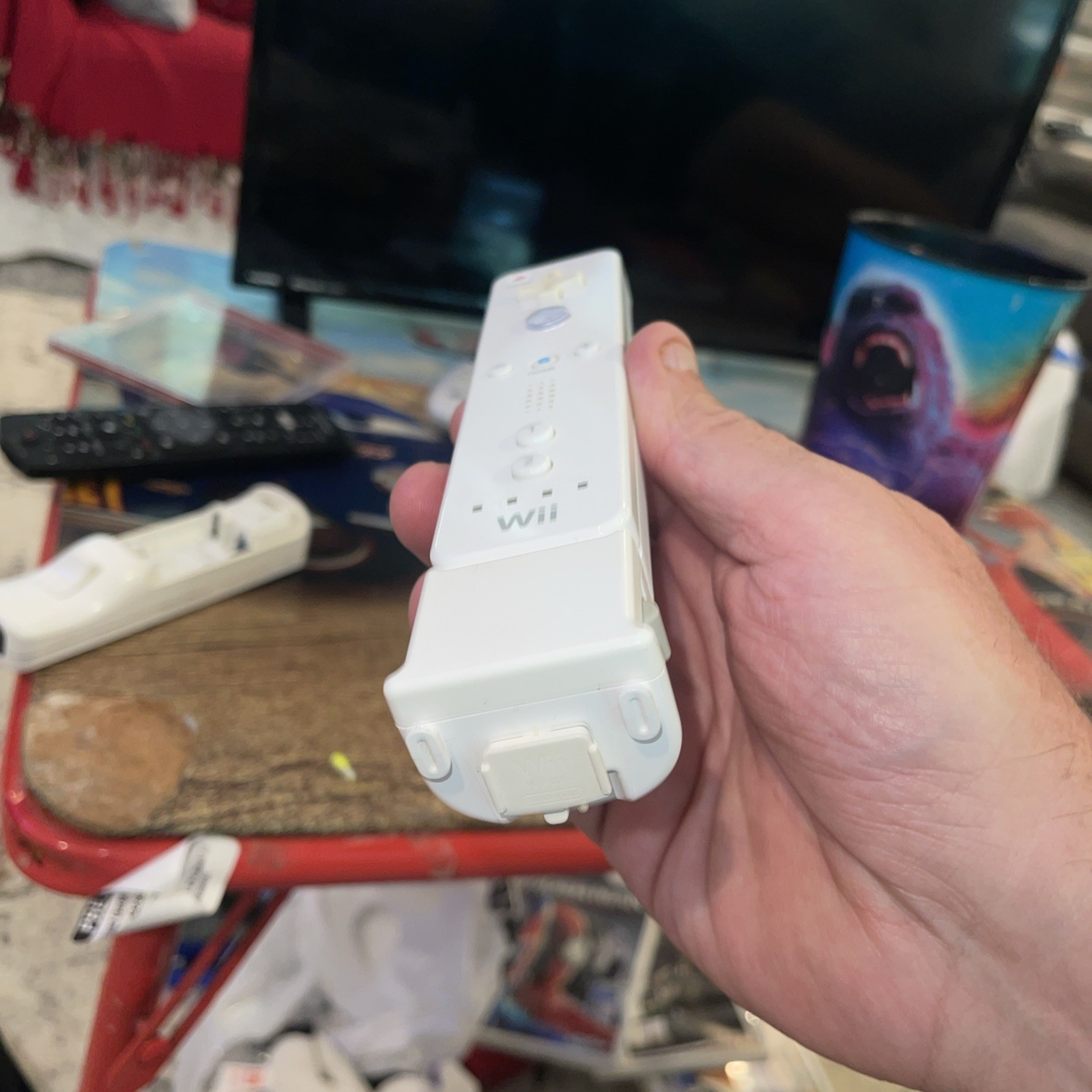 Nintendo Wii OEM White Remote Wiimote with Motion Plus Adapter Tested Free Ship
