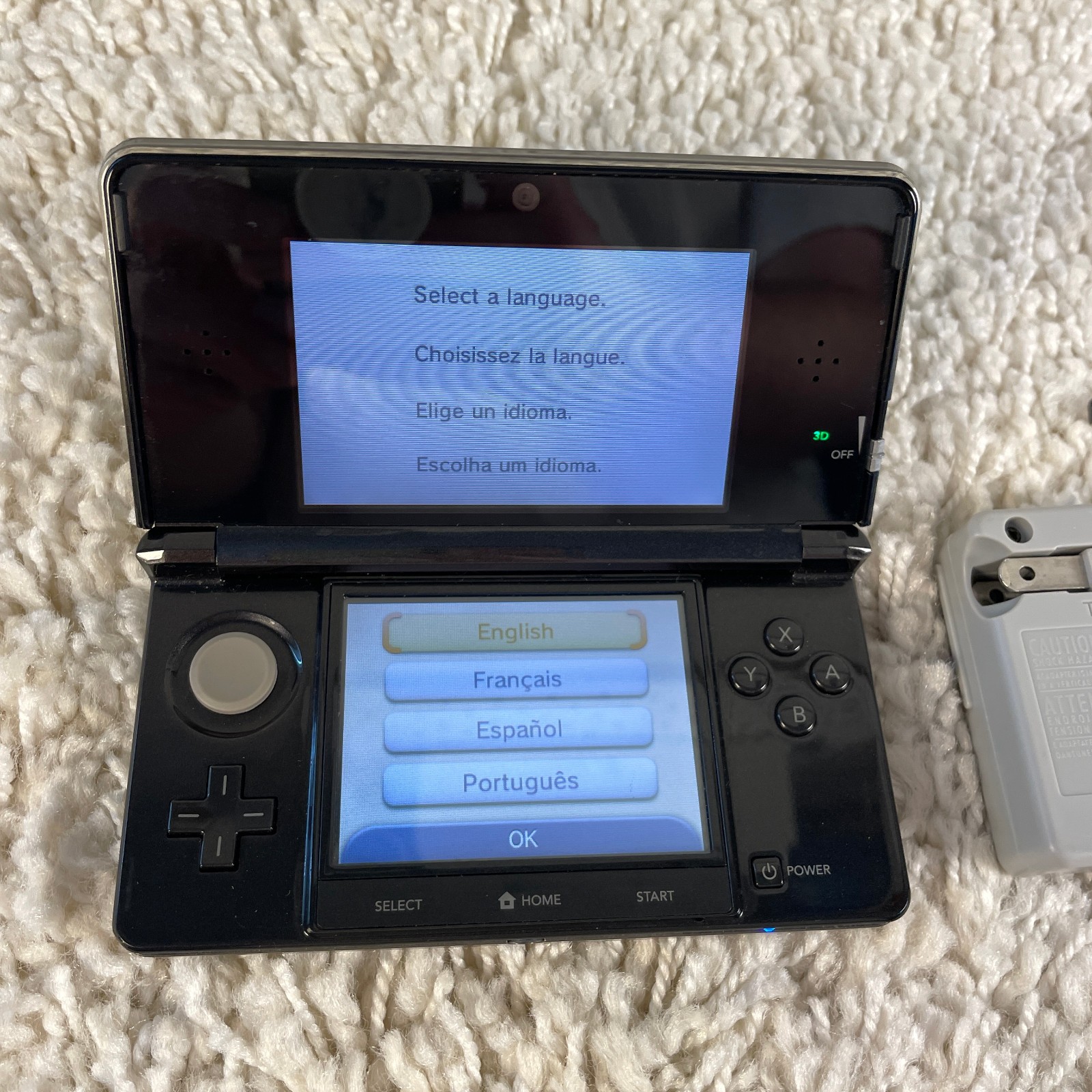 Nintendo 3DS Cosmo Black Handheld Console System CTR-001 Tested