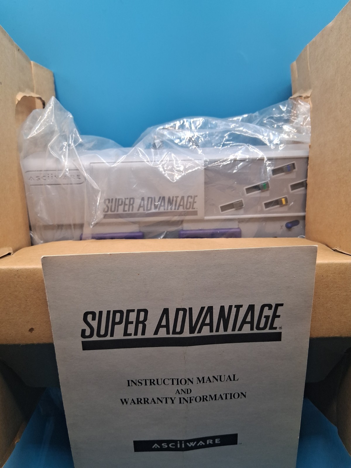 With Box Super Advantage Arcade Stick Controller – Super Nintendo SNES Complete