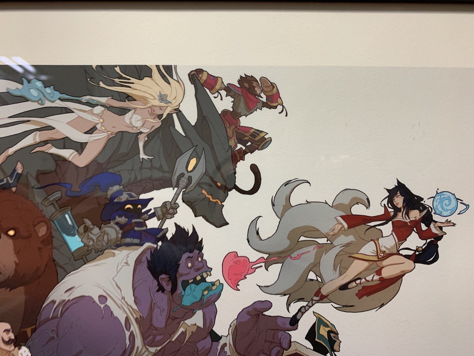 League Of Legends Champion Medley Giclee Art Print Framed Rare 16×28 (1/300)