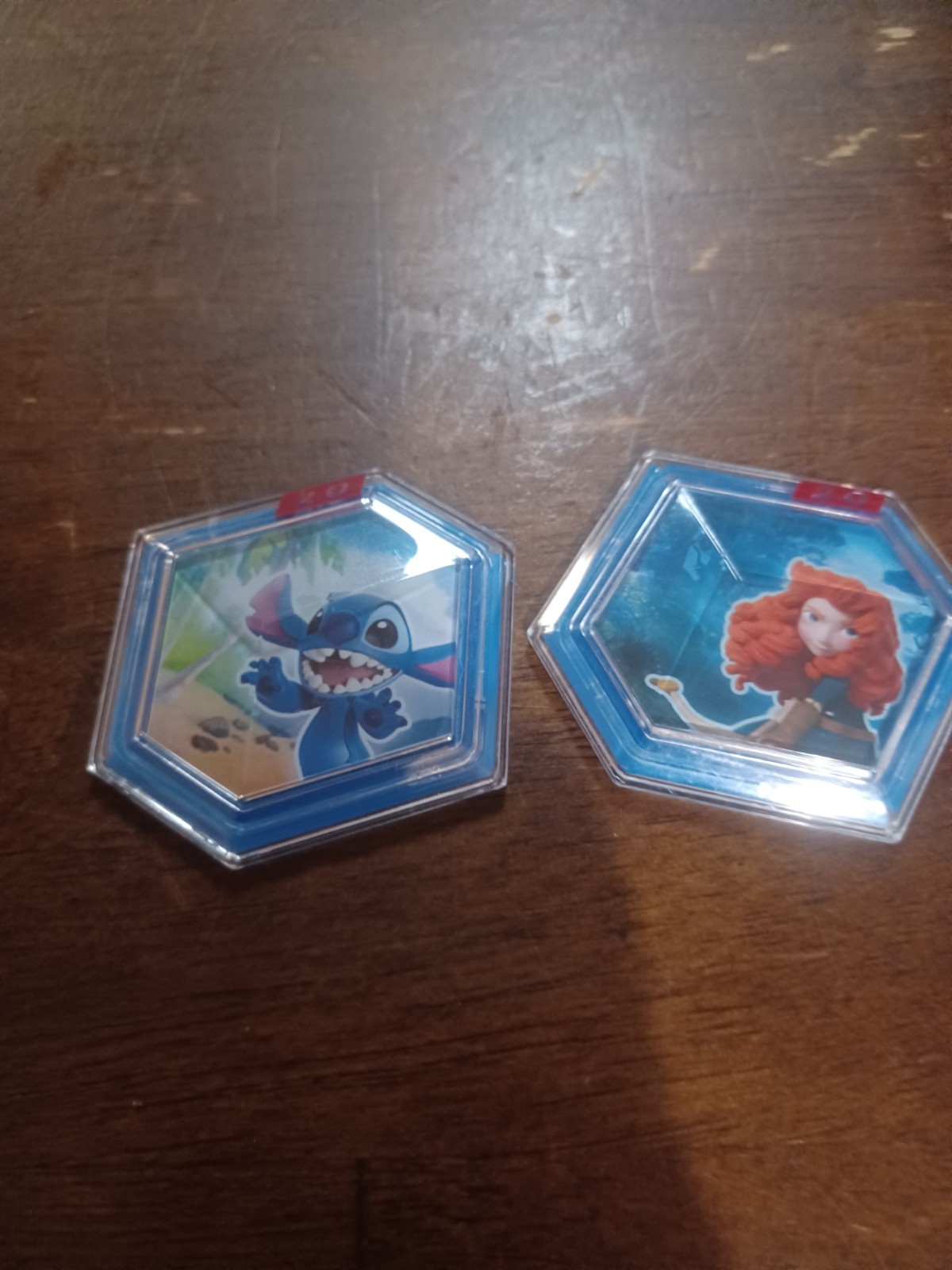 3 Disney INFINITY 2.0 Merida & Stitch Character Figures with their Power Discs