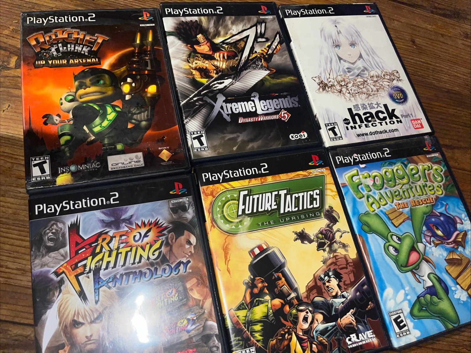 PS2 Game Bundle – .hack Ratchet & Clank Art Of Fighting Xtreme Legends Frogger