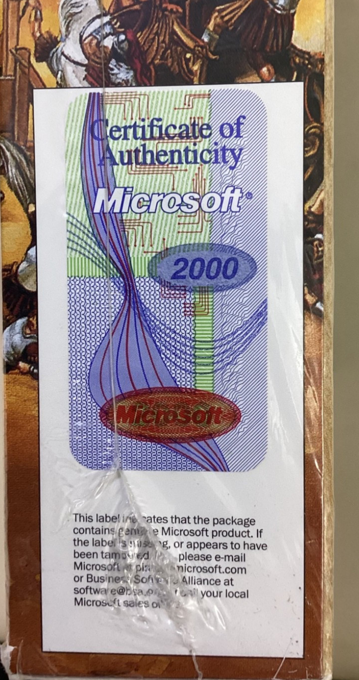 1998 Microsoft AGE OF EMPIRES Windows 95 Vintage, BRAND NEW, SEALED, OOP