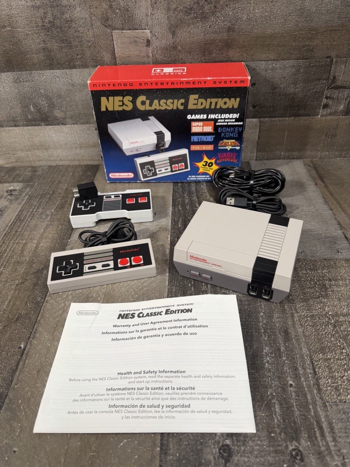 Nintendo Entertainment System NES Classic Edition Console w/ Box + 2 Controllers