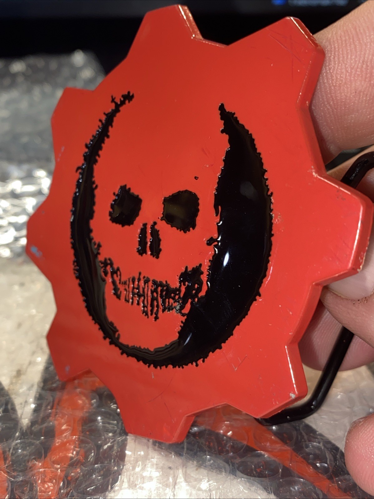 2010 Epic Games Gears of War Rare Metal Belt Buckle Xbox Collectible