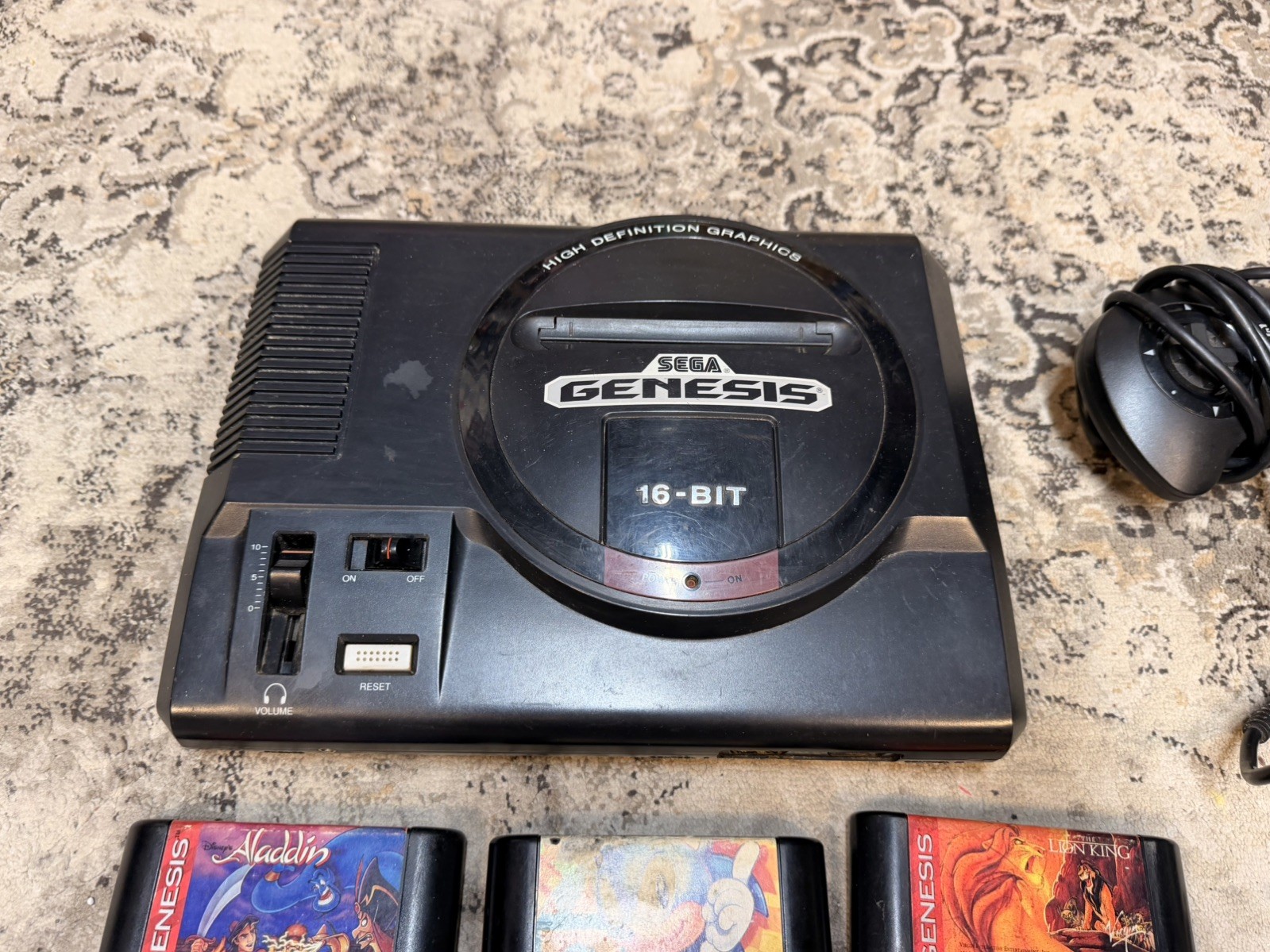 Sega Genesis 16-Bit Model 1601 w/Games for Parts/Repair Sold As Is Not Tested