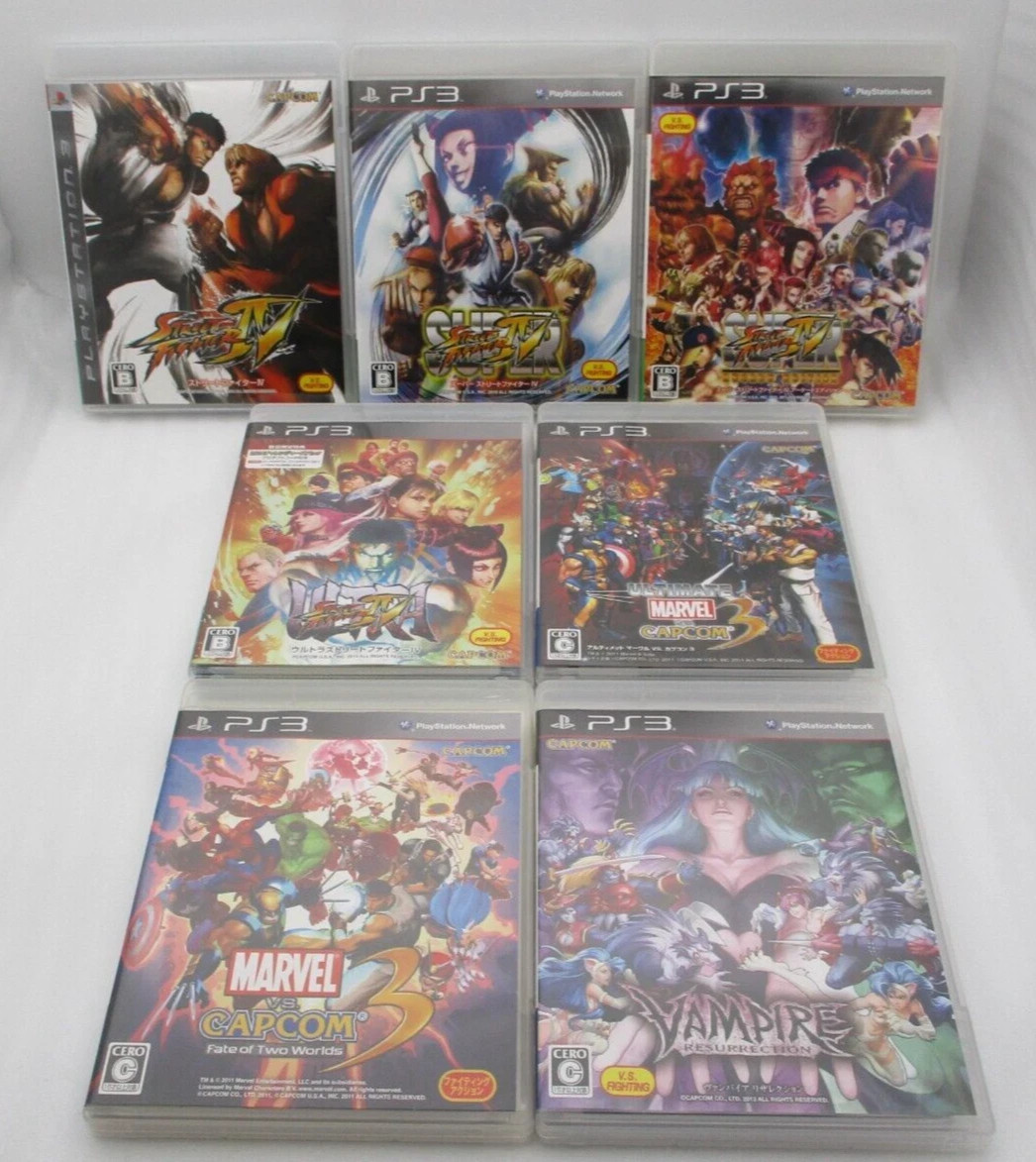 PS3 Street Fighter 4 IV, VAMPIRE RESURRECTION & MARVEL vs Capcom 3 7games Japan