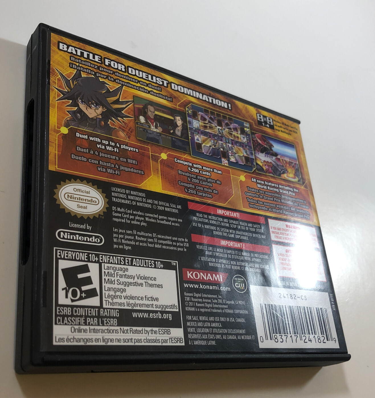 Yu-Gi-Oh 5D’s World Championship 2011: Over the Nexus (Nintendo DS) WITH CARDS