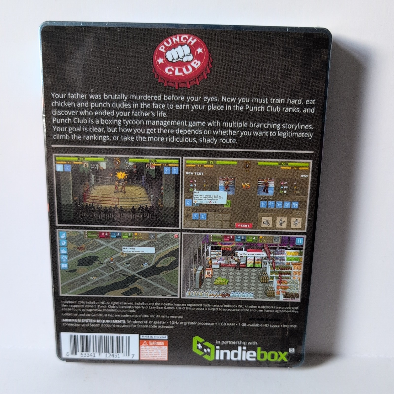 New / Sealed Punch Club Collector’s Edition Gametrust Indiebox – PC