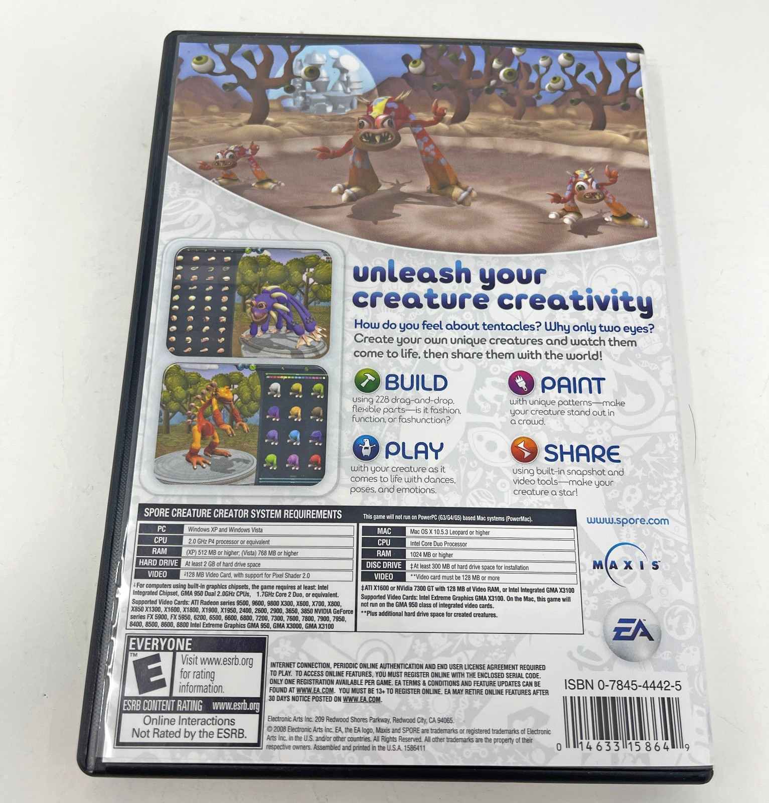Spore Creature Creator Windows MAC PC CD-ROM Compatible Game