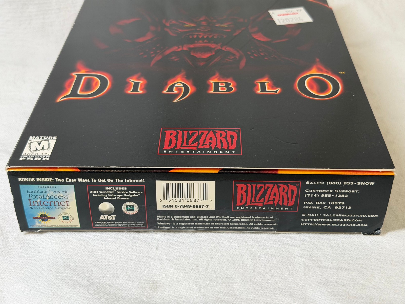Diablo 1 1997 PC CD-ROM Big Box – Blizzard Entertainment/Blizzard North