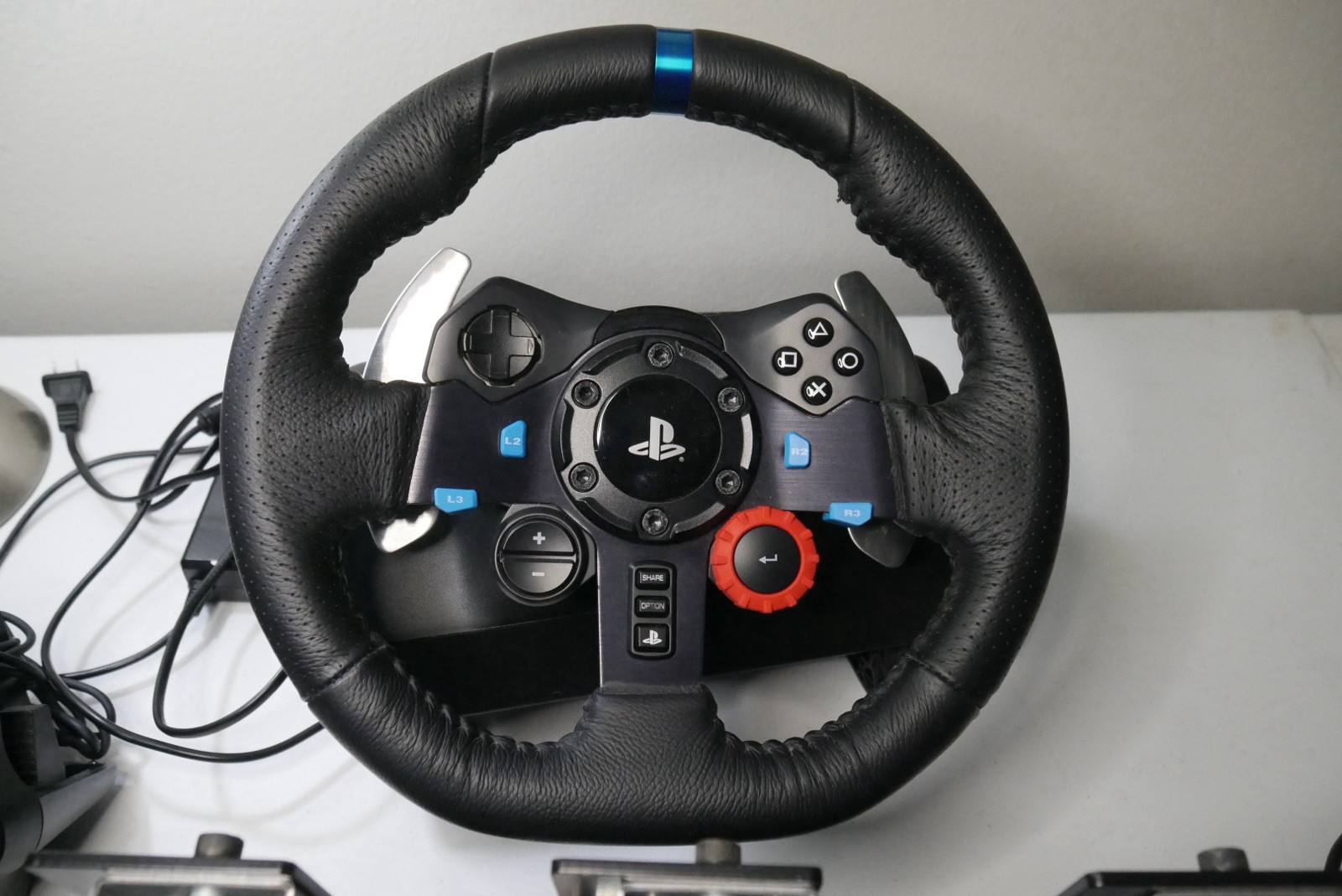 HEAVILY MODDED Logitech G29 Wheel Pedals w/ 2 Gear Shifters PS5 PS4 PC Tested