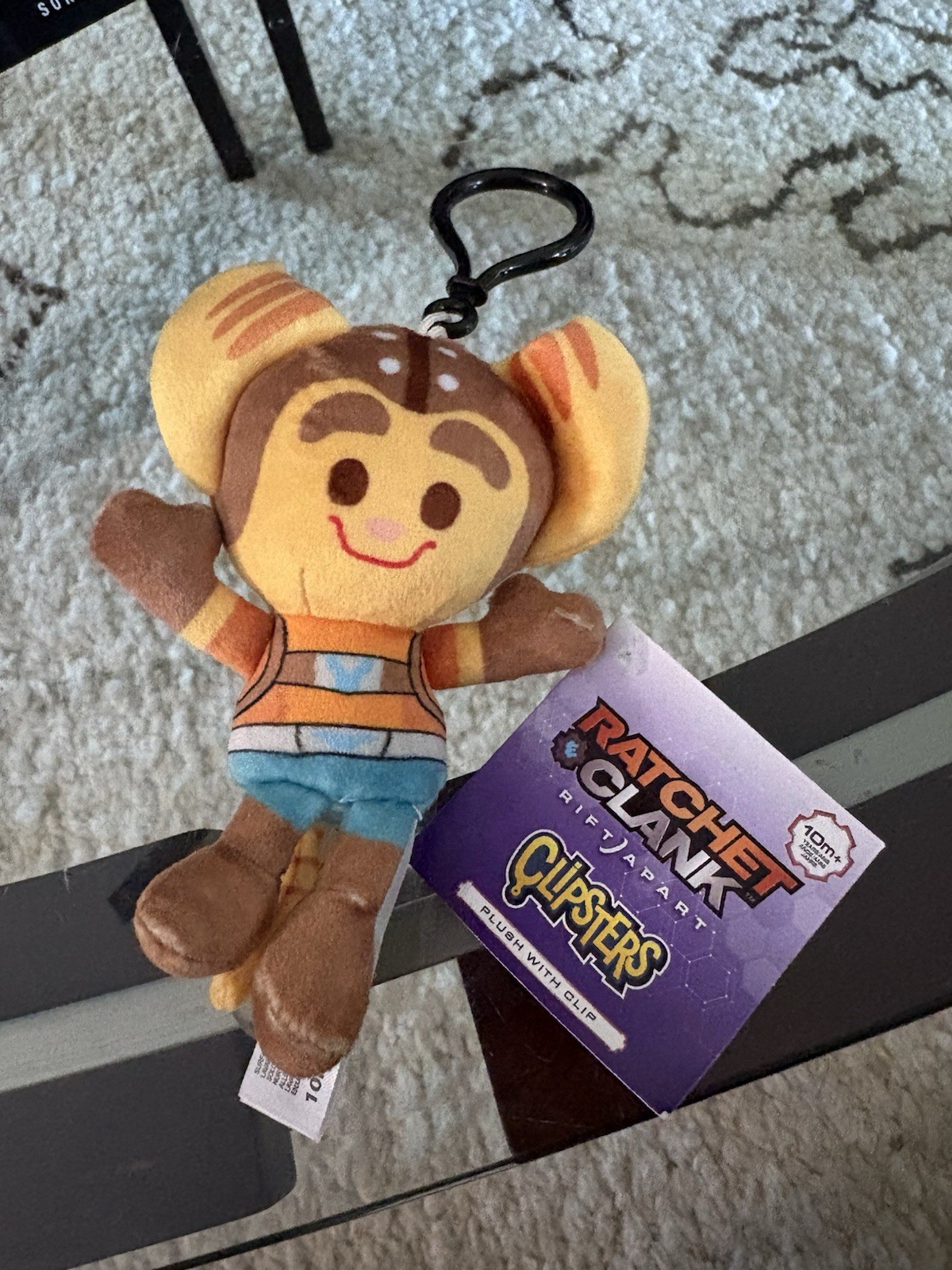 New JINX RATCHET & CLANK RIFT APART RATCHET PLUSH KEYCHAIN KEYRING CLIPSTER
