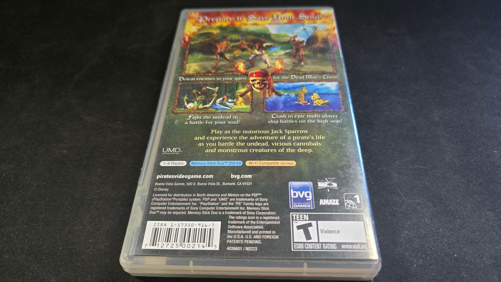 Pirate’s of the Caribbean: Dead Man’s Chest Playstation Portable PSP MINT CIB!