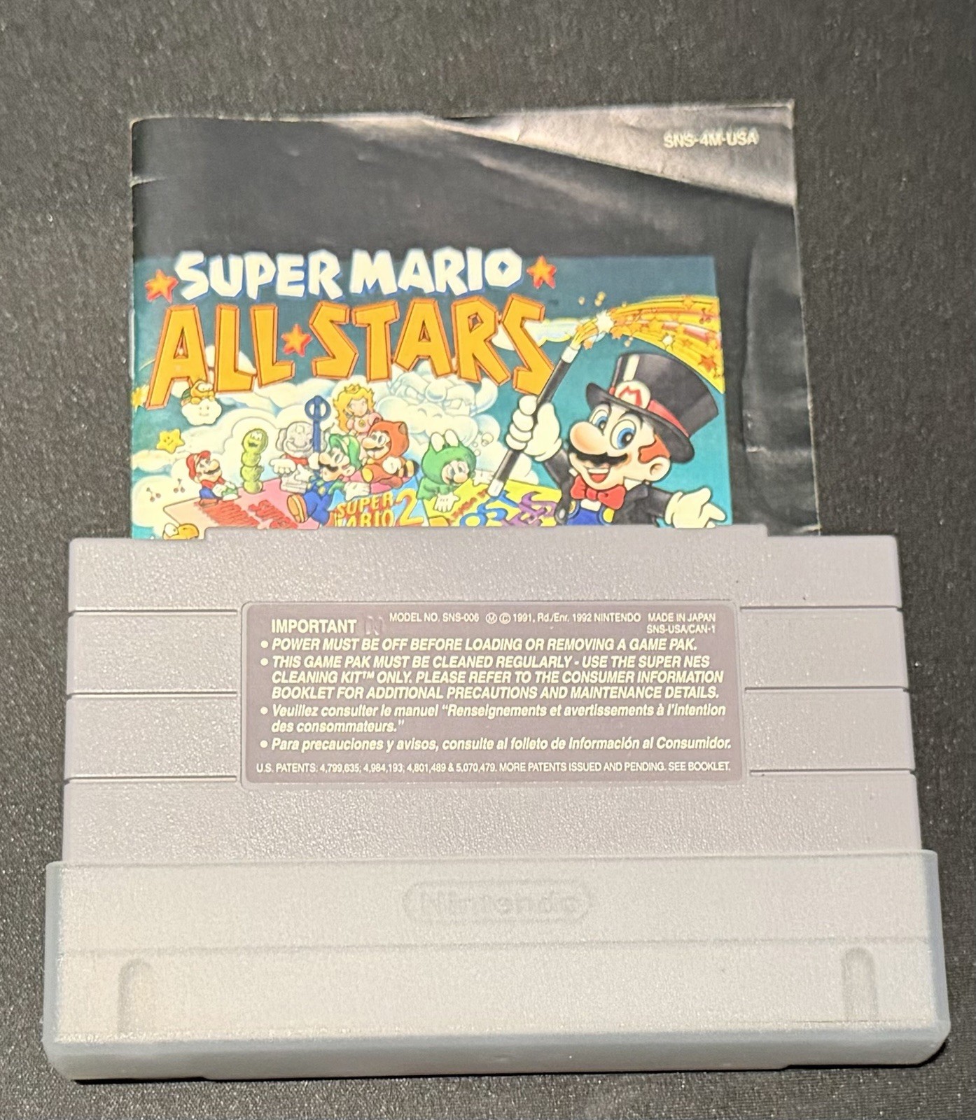 Super Mario All-Stars (Nintendo SNES) Authentic Cartridge | Tested w/Manual