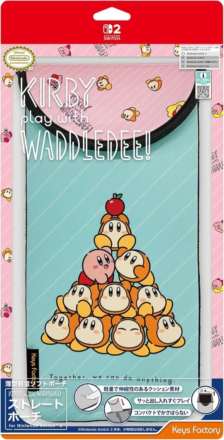 Nintendo Switch 2 Case Kirby play with Waddle Dee Straight Pouch Keys Factory JP