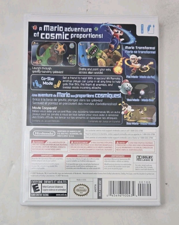 Super Mario Galaxy Nintendo Wii Complete W/ Manual CIB Tested Working VG+++ NICE