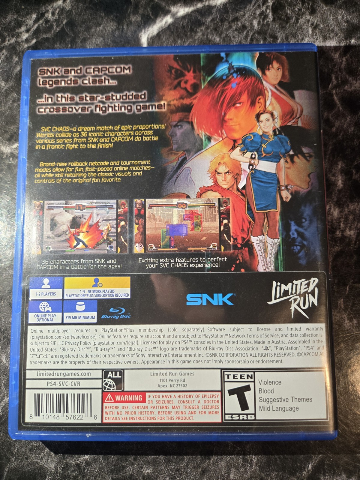 SNK Vs. Capcom: SVC Chaos Sony PlayStation 4 PS4 Limited Run