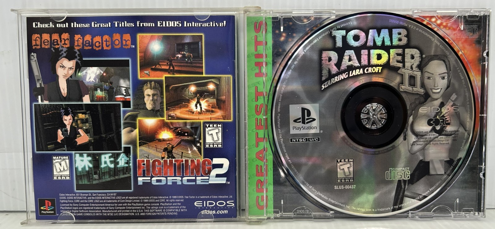 MA6 Tomb Raider II – Sony PlayStation 1 PS1 – Greatest Hits – Complete – TESTED