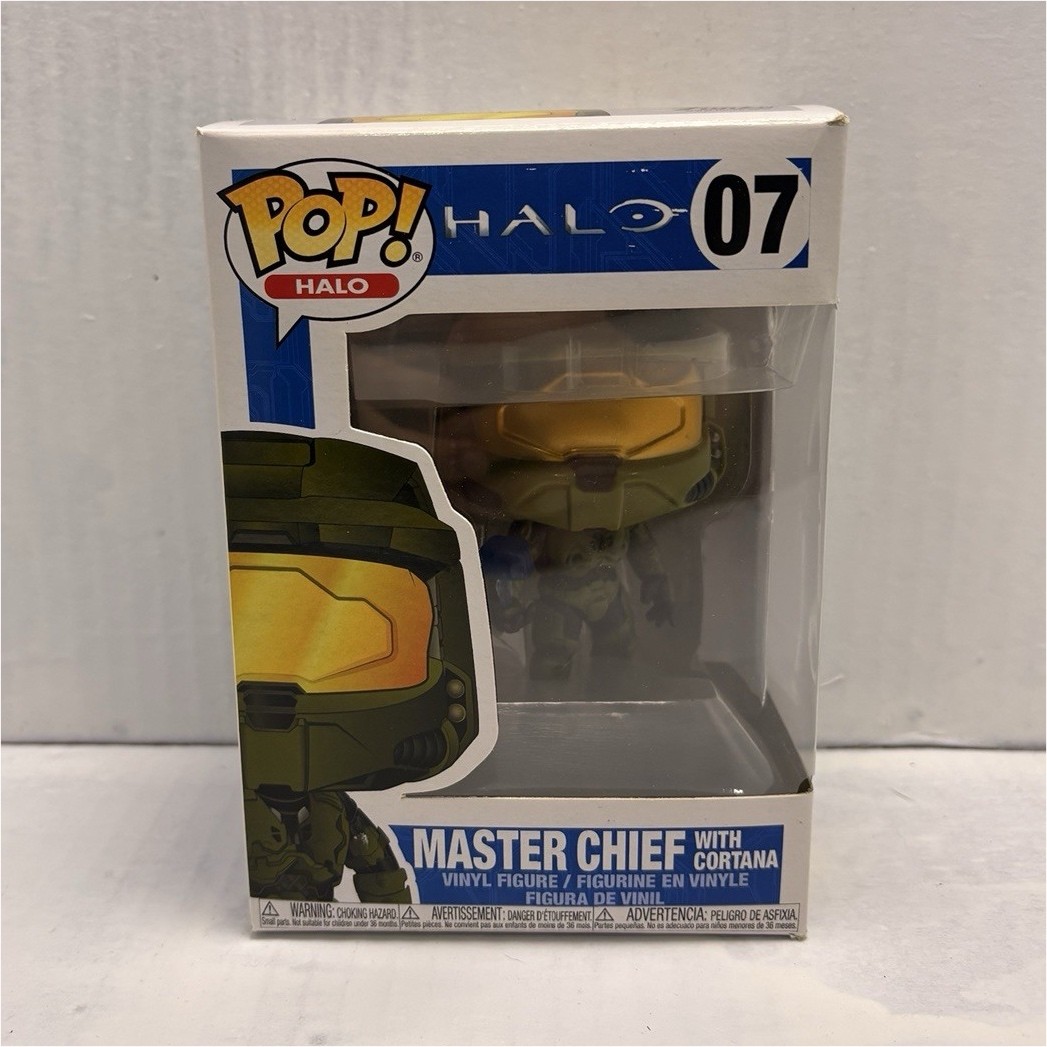Rare Funko Pop! Halo Master Chief with Cortana Vinyl Figure #07 Boxed 2018