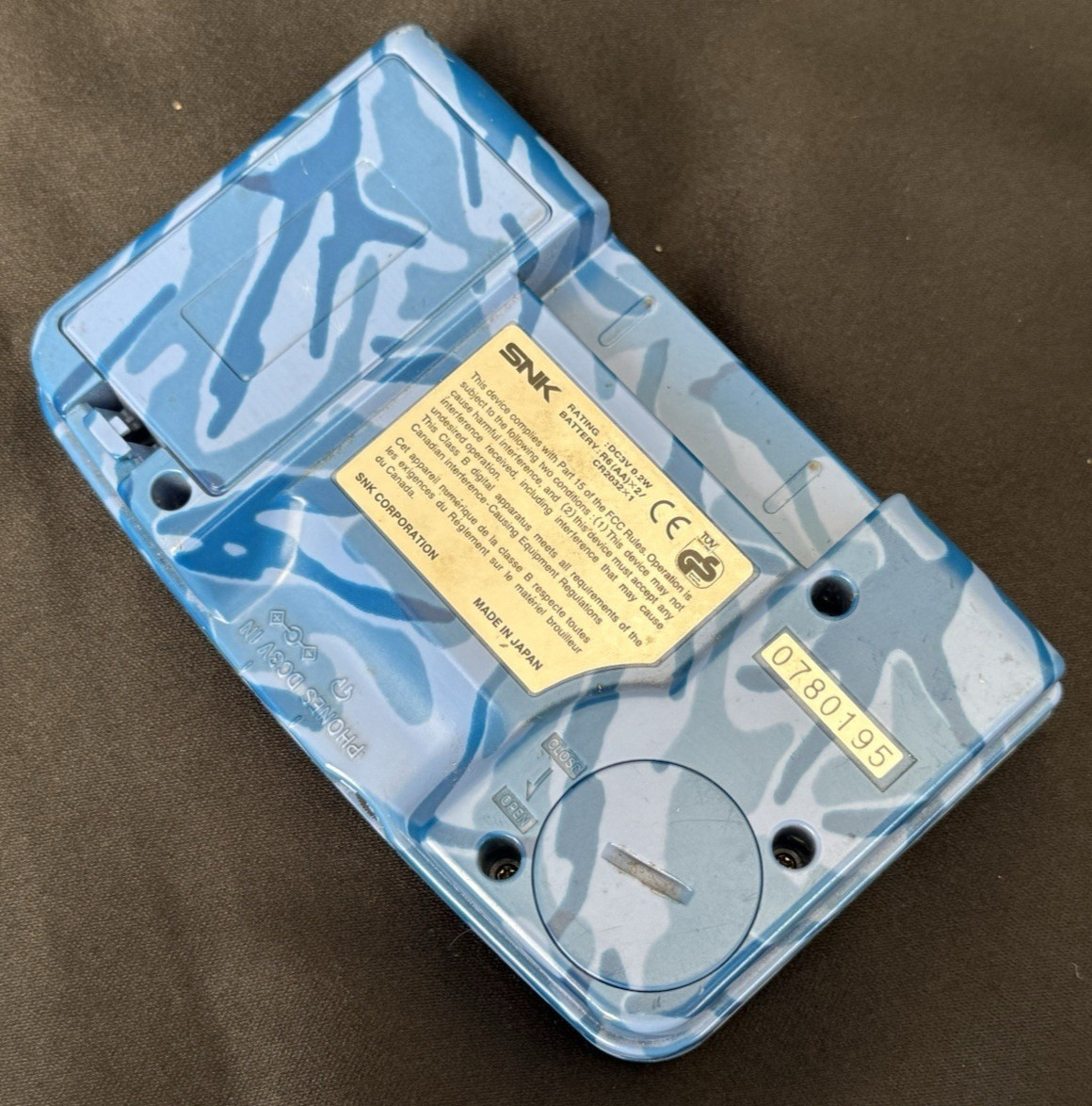 SNK Neo Geo Pocket Color Ocean Blue NEOP-54016 Console Box Manuals Tested Works